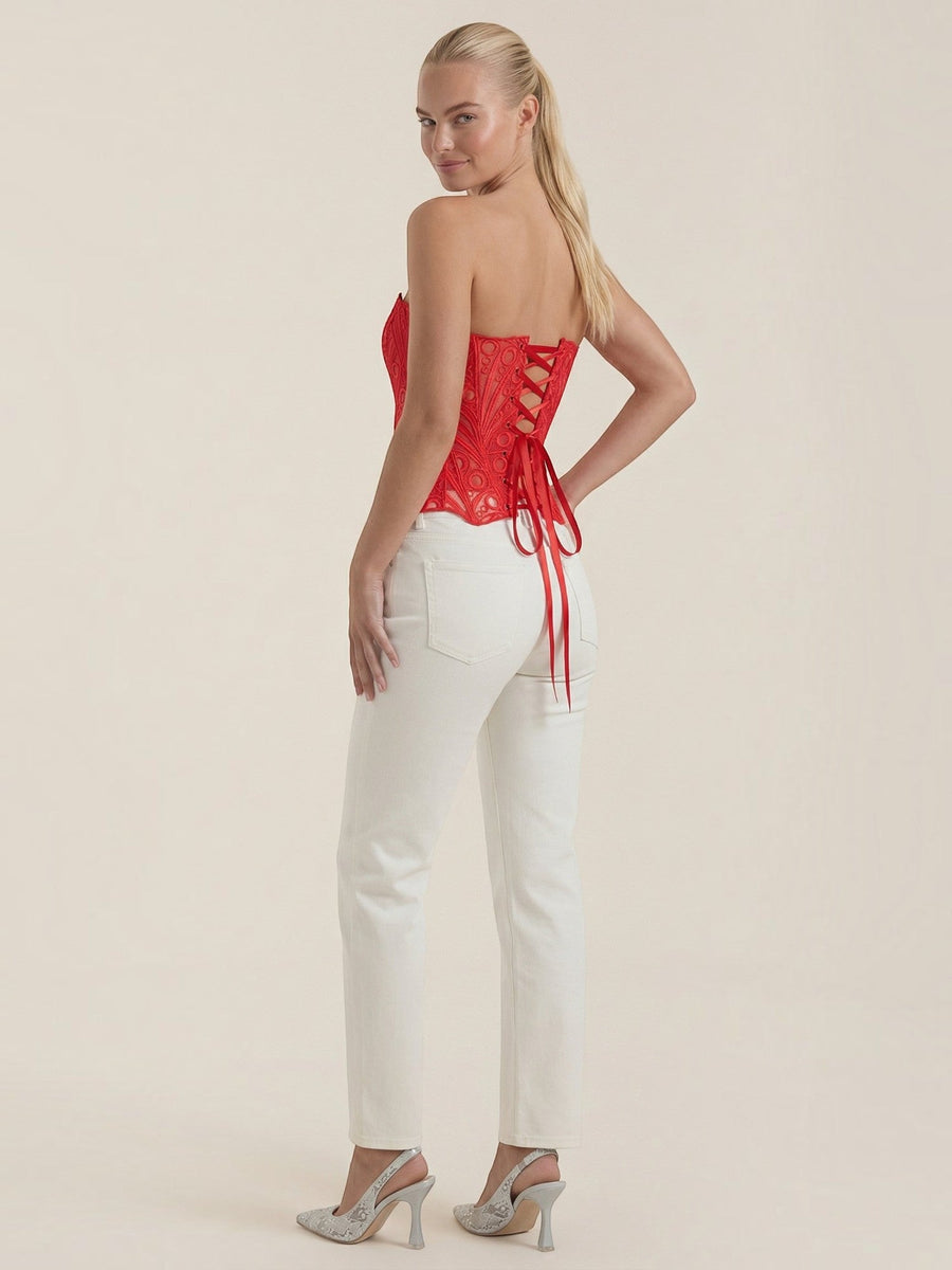 Robyn Strapless Lace Corset Top