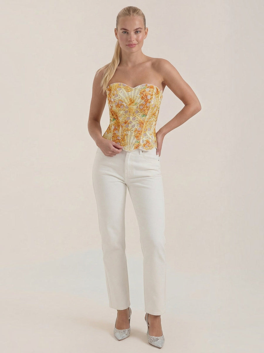 Robyn Strapless Lace Corset Top