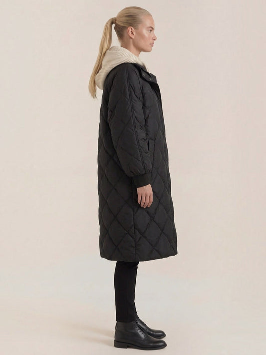 Minnie Hooded Quilted Maxi Coat