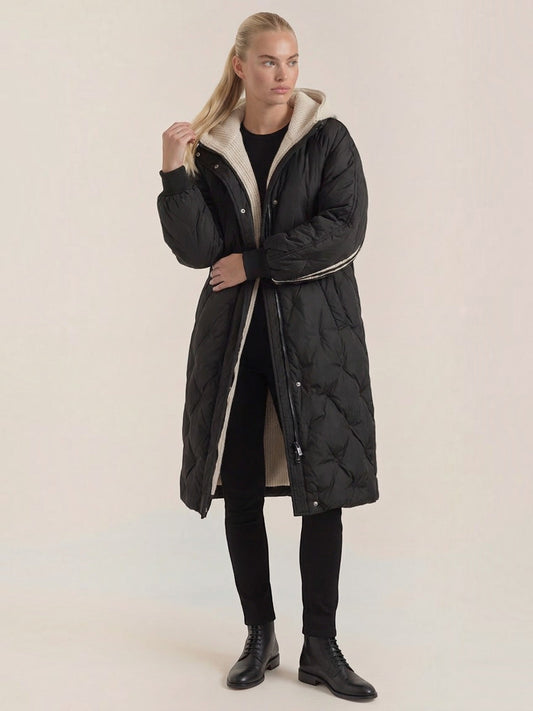 Minnie Hooded Quilted Maxi Coat