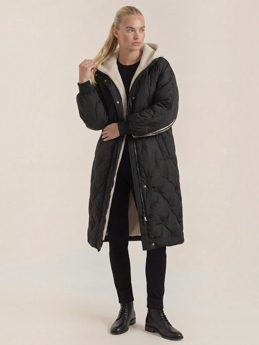 Minnie Hooded Quilted Maxi Coat