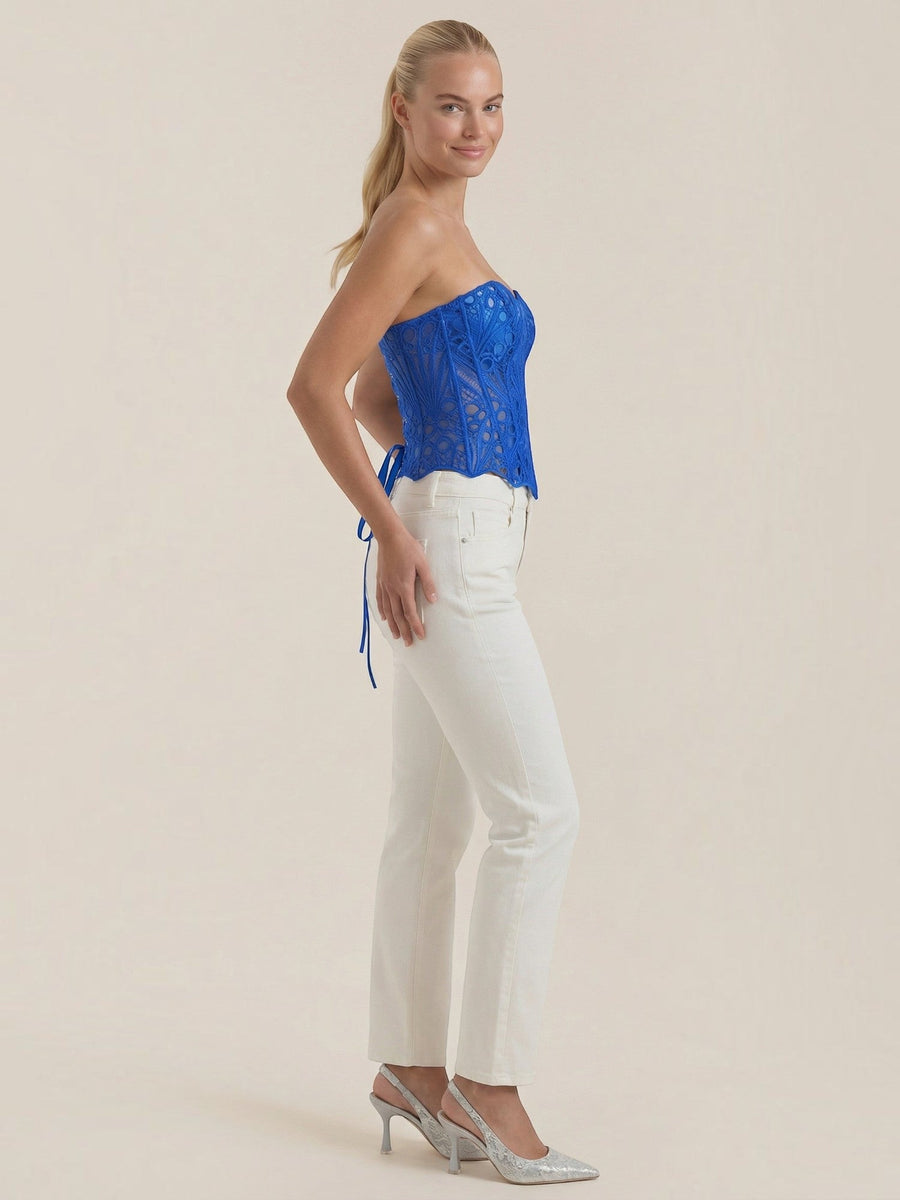 Robyn Strapless Lace Corset Top
