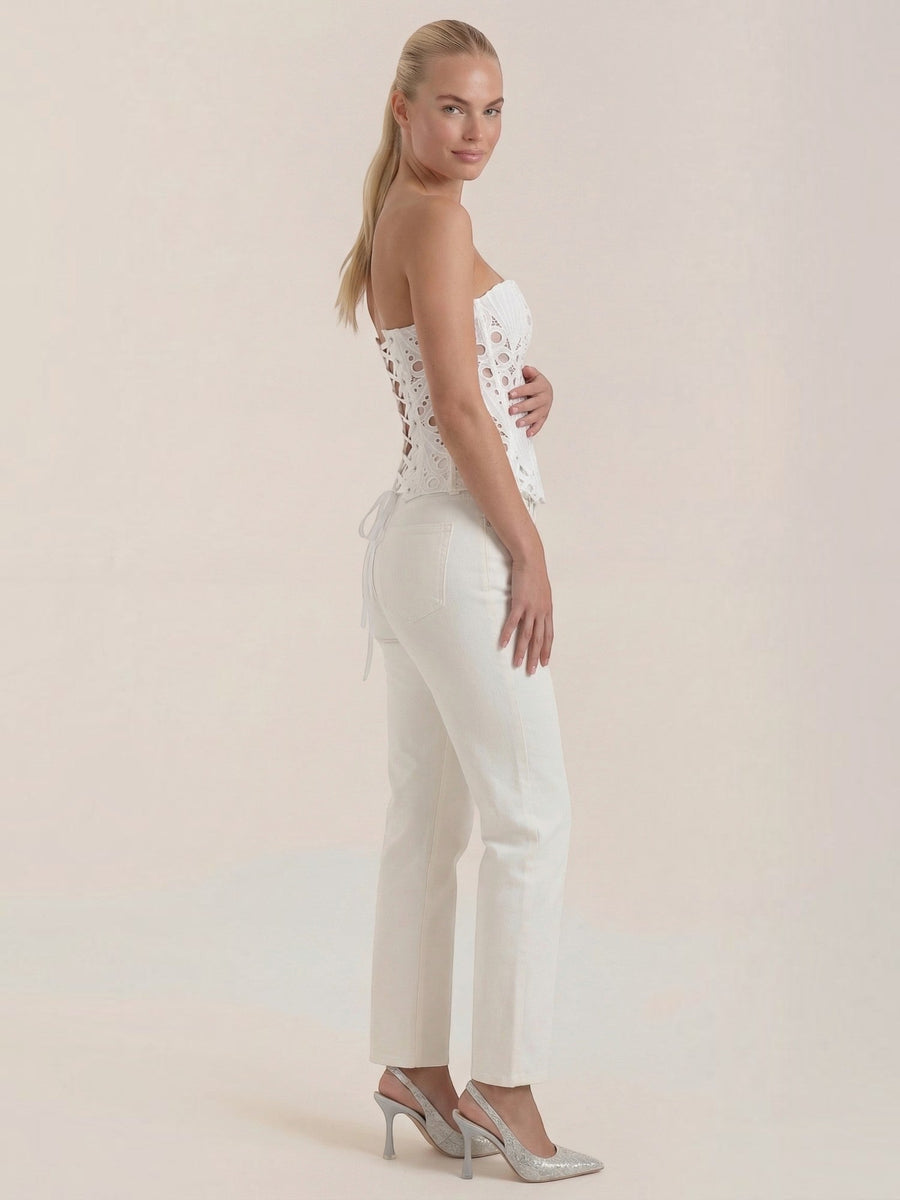 Robyn Strapless Lace Corset Top