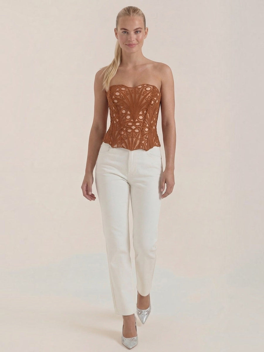 Robyn Strapless Lace Corset Top