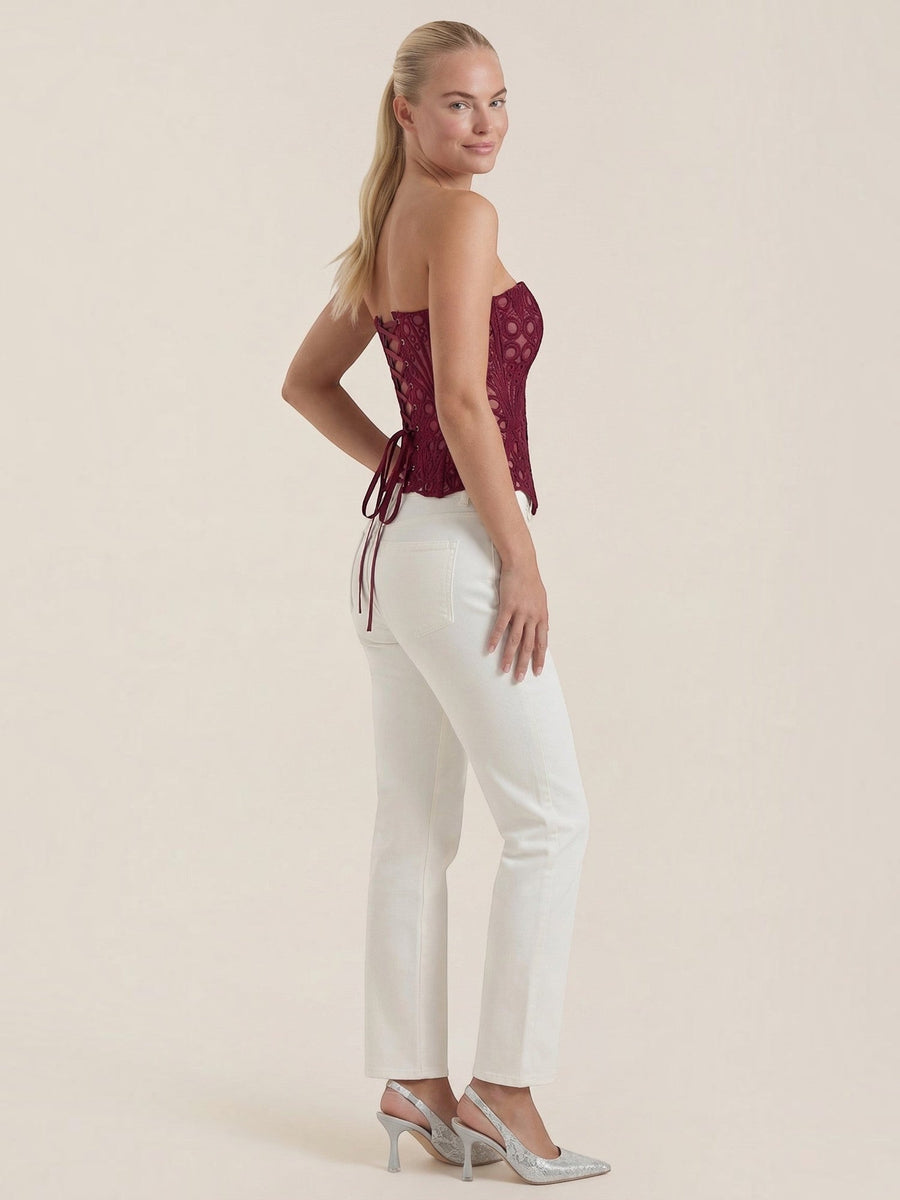 Robyn Strapless Lace Corset Top