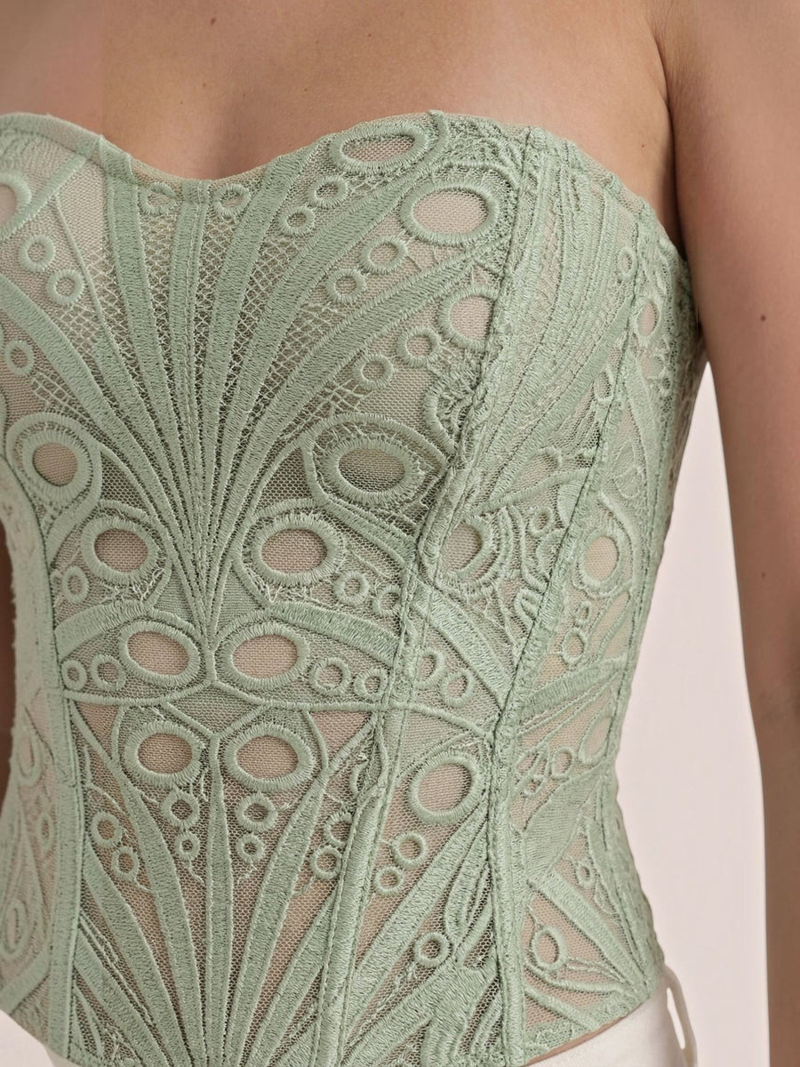 Robyn Strapless Lace Corset Top