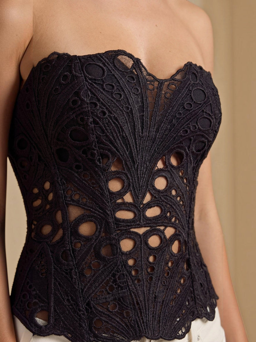 Robyn Strapless Lace Corset Top