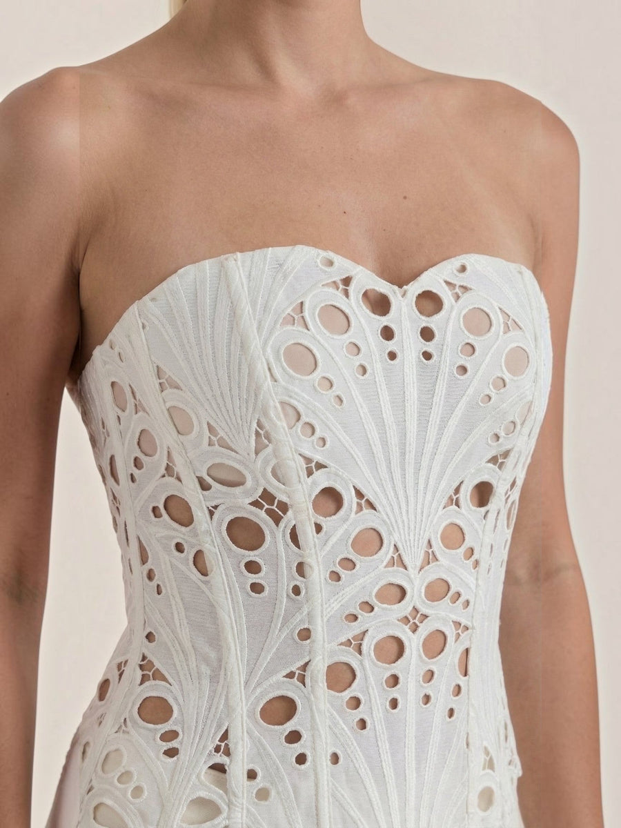 Robyn Strapless Lace Corset Top