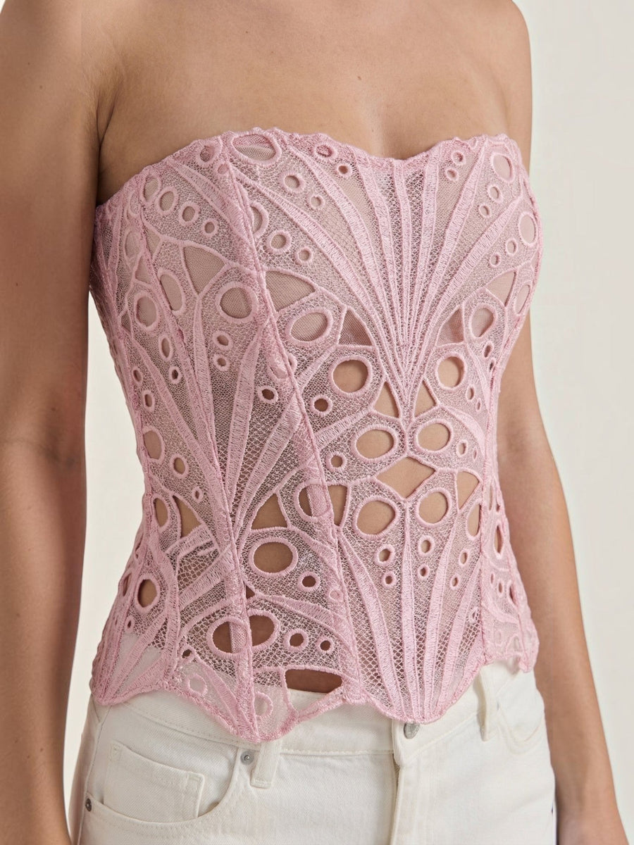 Robyn Strapless Lace Corset Top