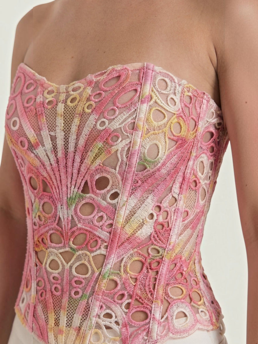 Robyn Strapless Lace Corset Top