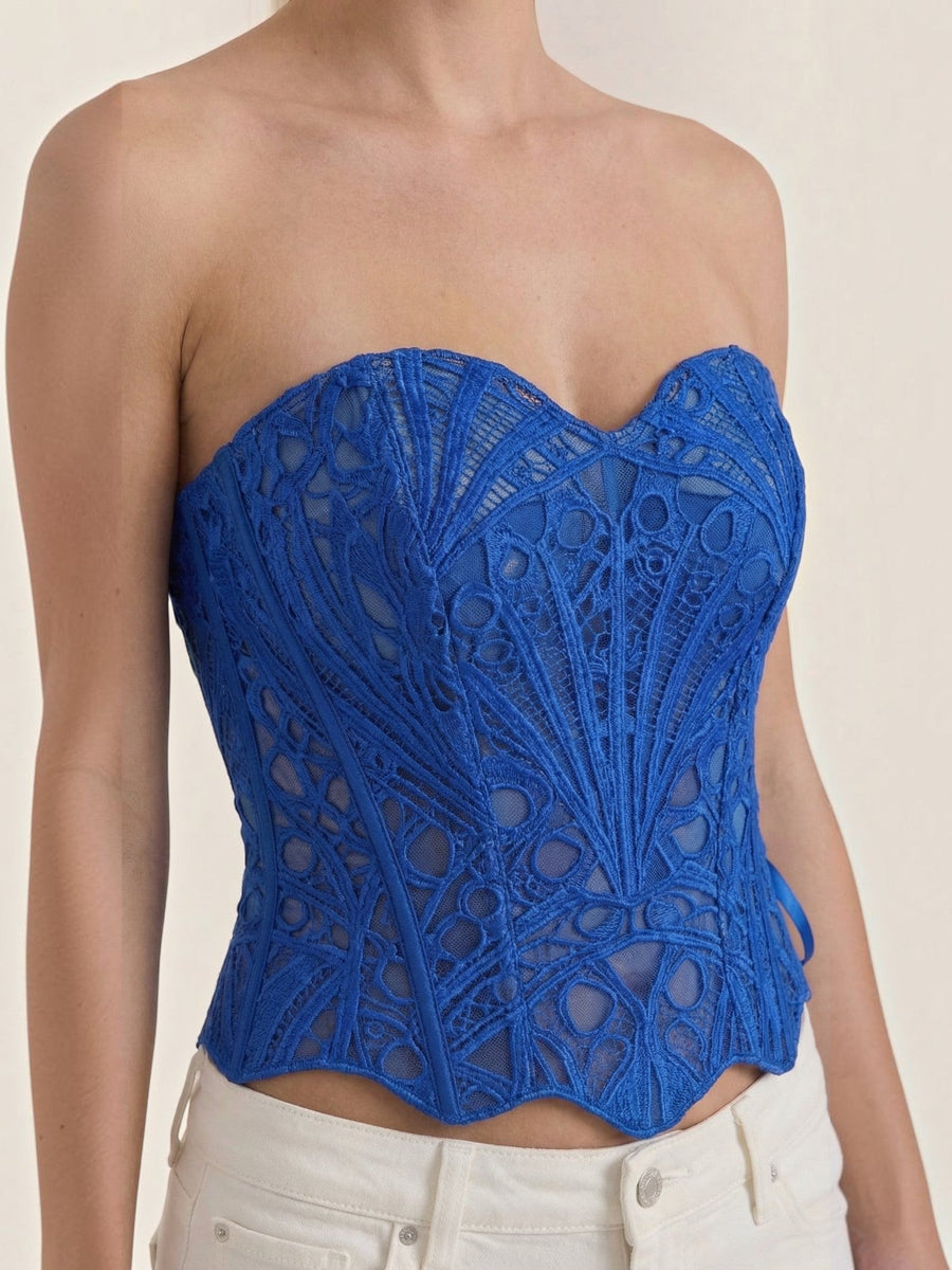 Robyn Strapless Lace Corset Top