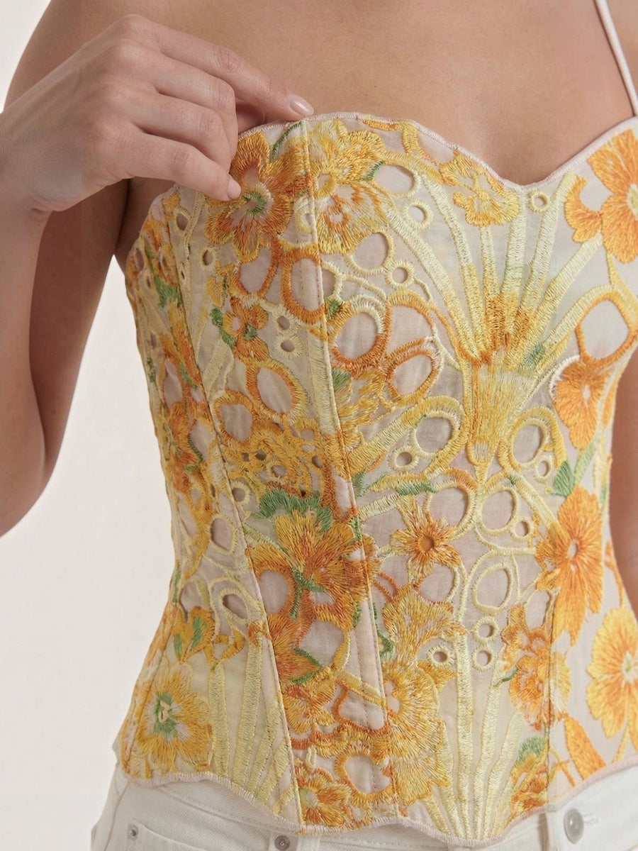 Robyn Strapless Lace Corset Top
