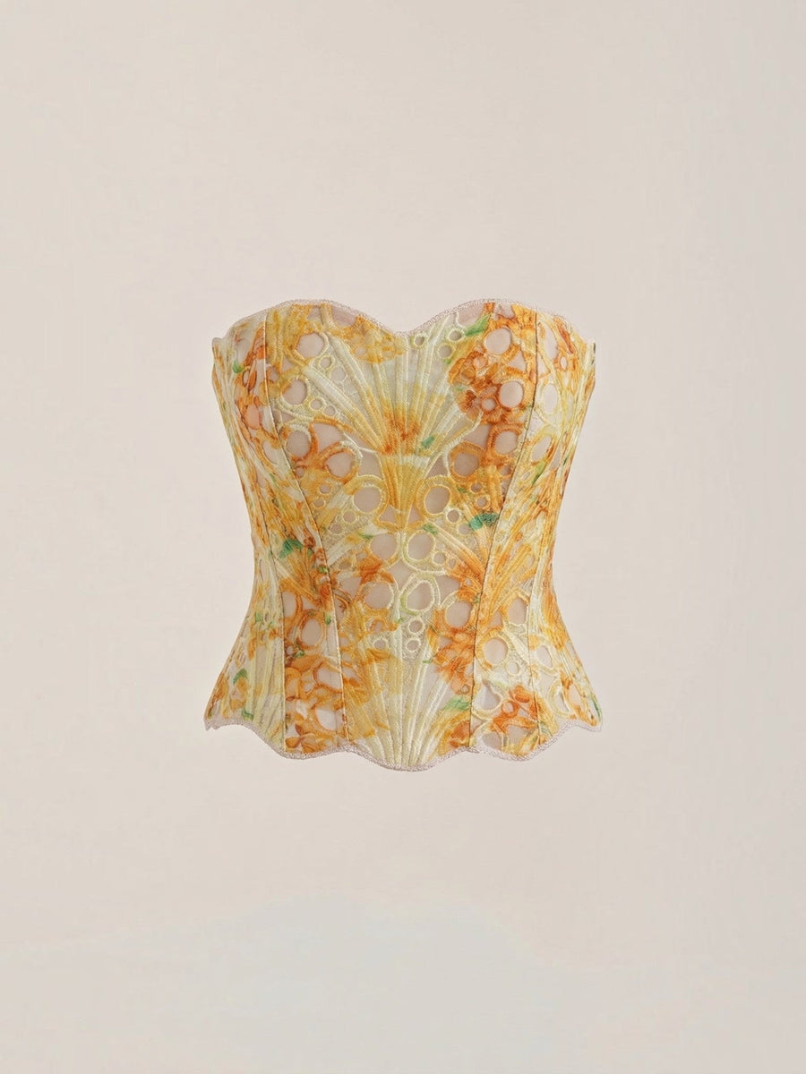 Robyn Strapless Lace Corset Top