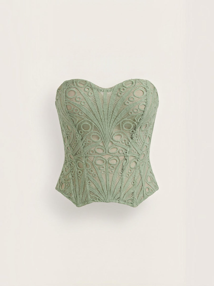 Robyn Strapless Lace Corset Top