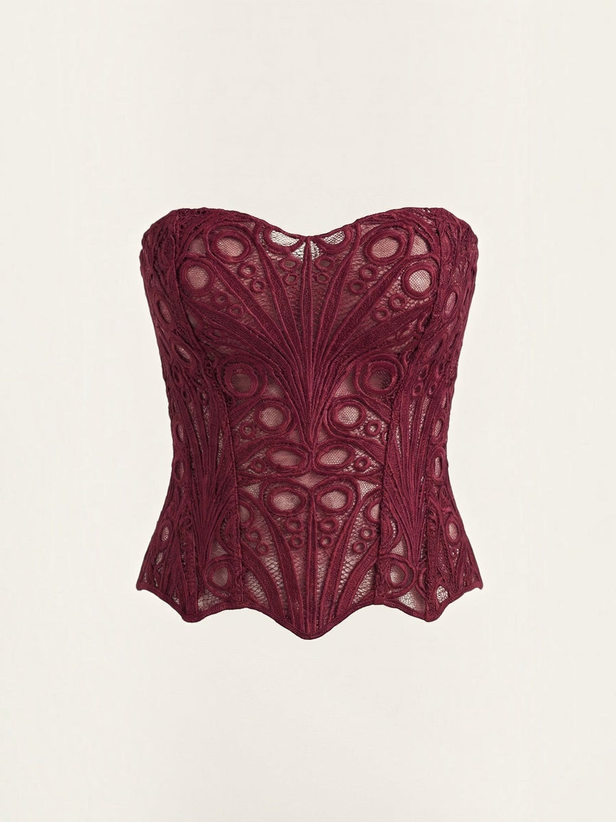 Robyn Strapless Lace Corset Top