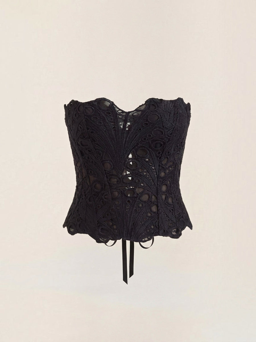 Robyn Strapless Lace Corset Top