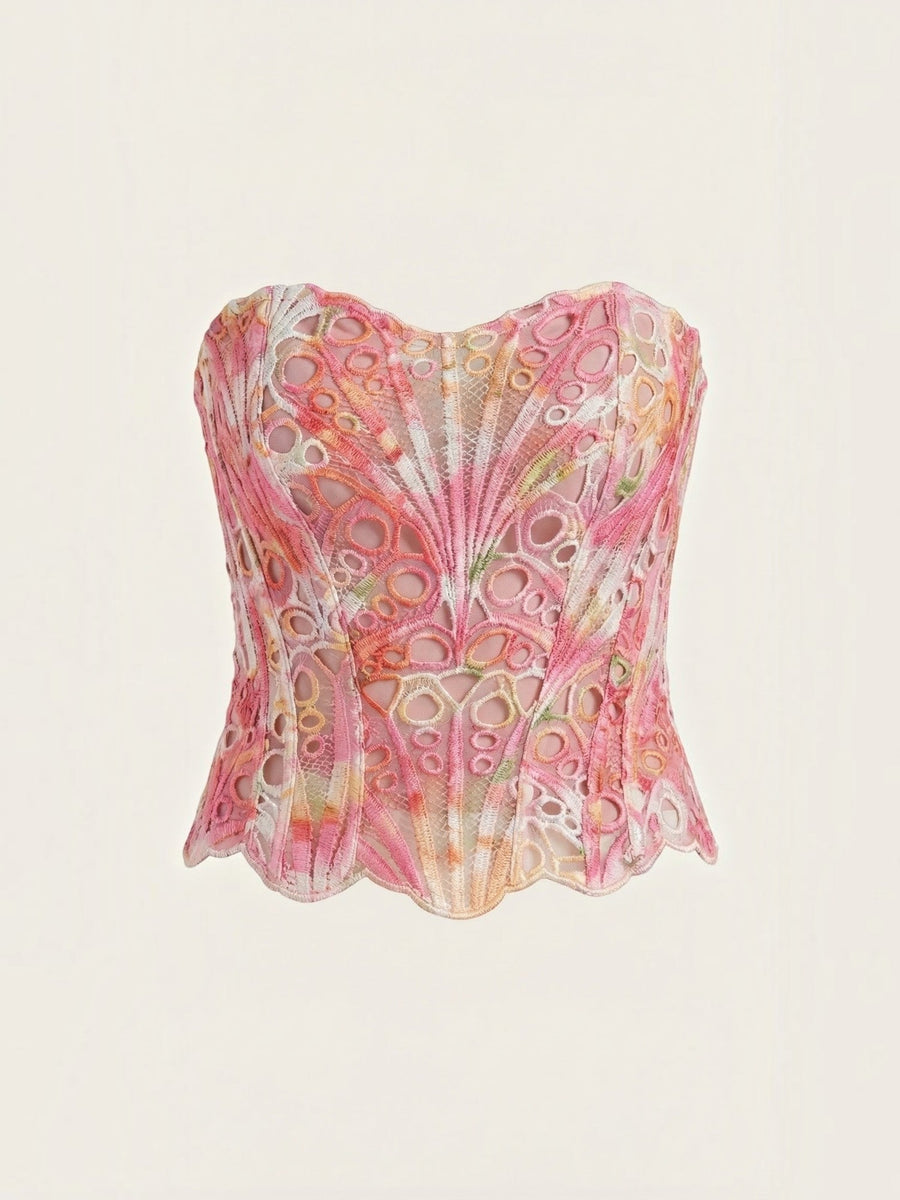 Robyn Strapless Lace Corset Top