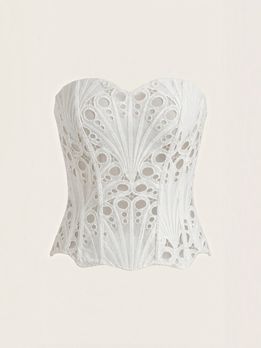 Robyn Strapless Lace Corset Top