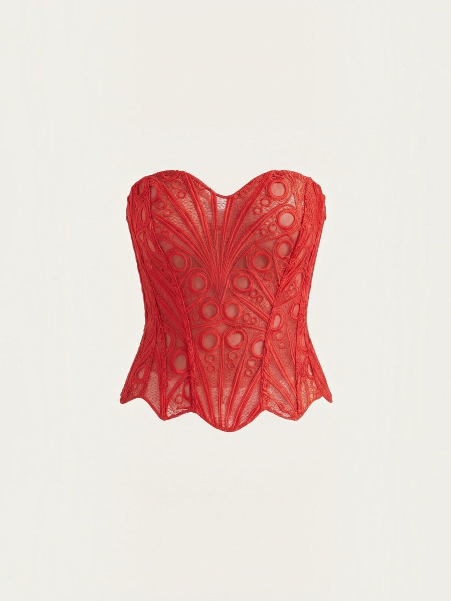 Robyn Strapless Lace Corset Top