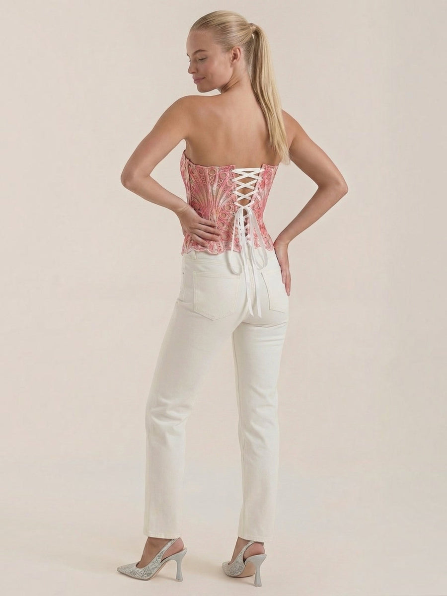 Robyn Strapless Lace Corset Top