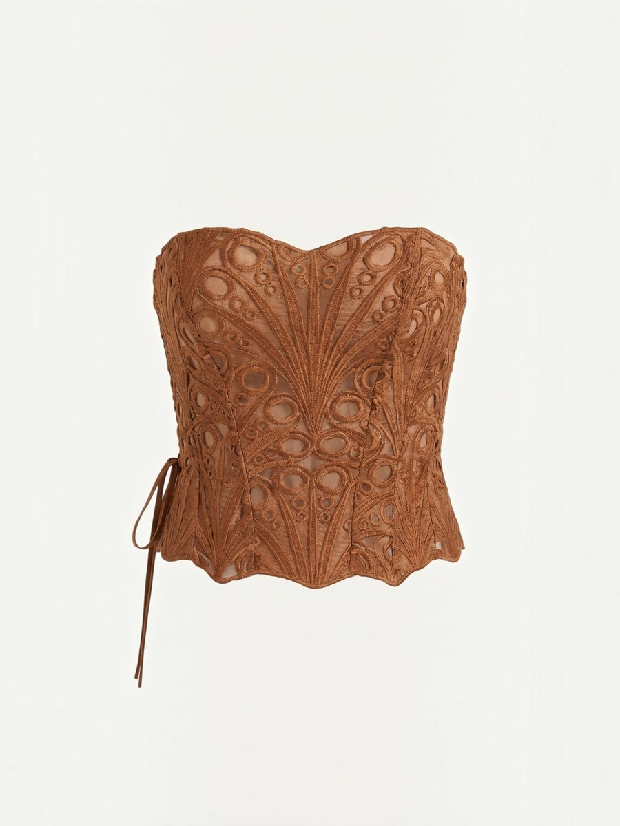 Robyn Strapless Lace Corset Top