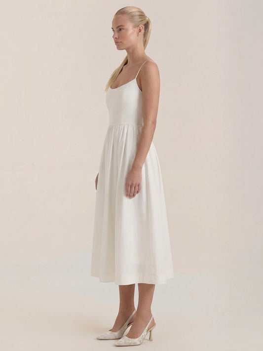 Molly Fitted Bodice Flared Midi Dress
