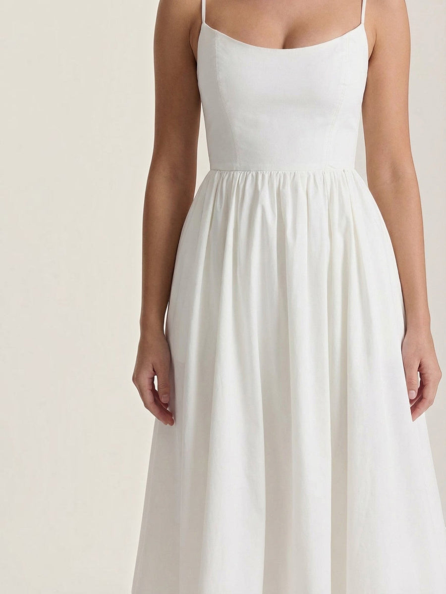 Molly Fitted Bodice Flared Midi Dress