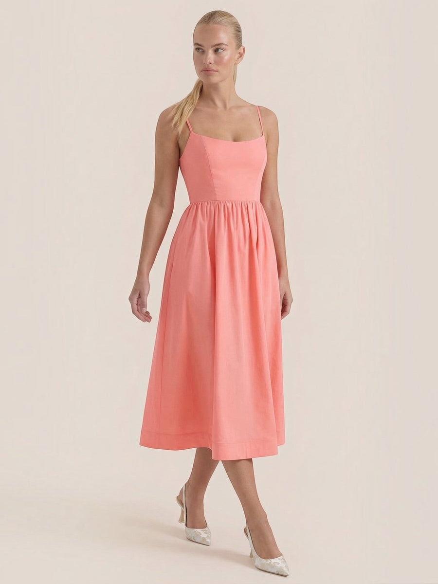 Molly Fitted Bodice Flared Midi Dress