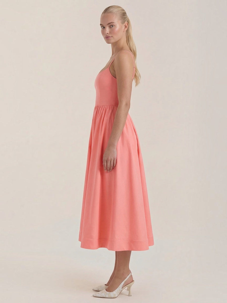 Molly Fitted Bodice Flared Midi Dress