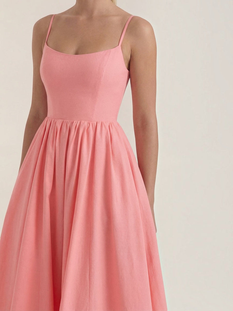 Molly Fitted Bodice Flared Midi Dress