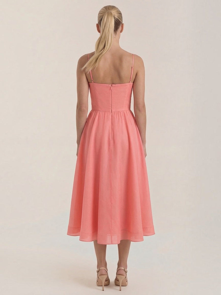 Molly Fitted Bodice Flared Midi Dress