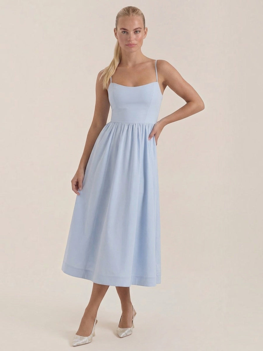 Molly Fitted Bodice Flared Midi Dress