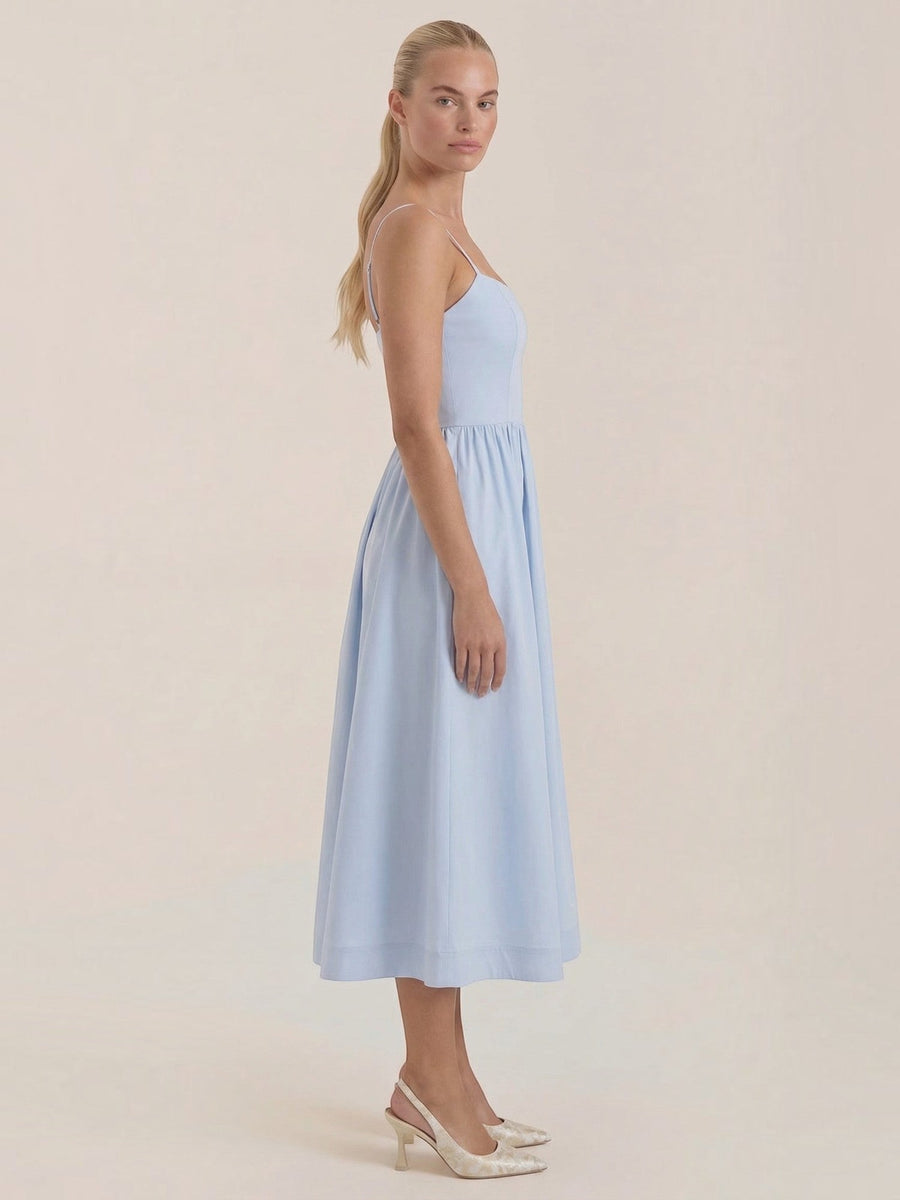 Molly Fitted Bodice Flared Midi Dress