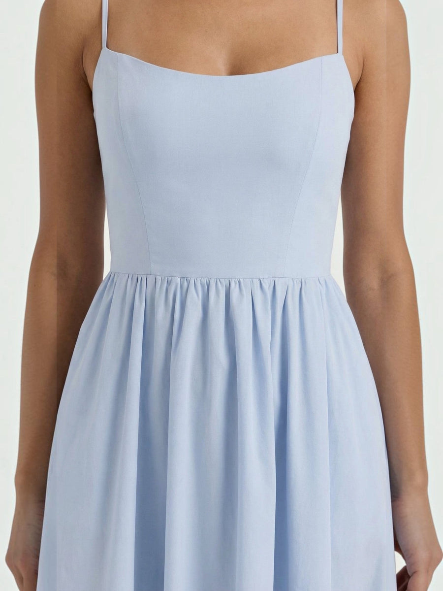 Molly Fitted Bodice Flared Midi Dress