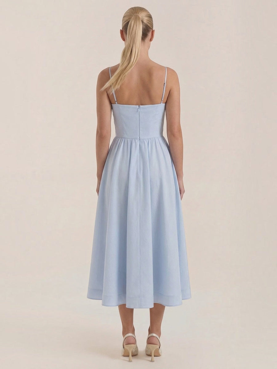 Molly Fitted Bodice Flared Midi Dress