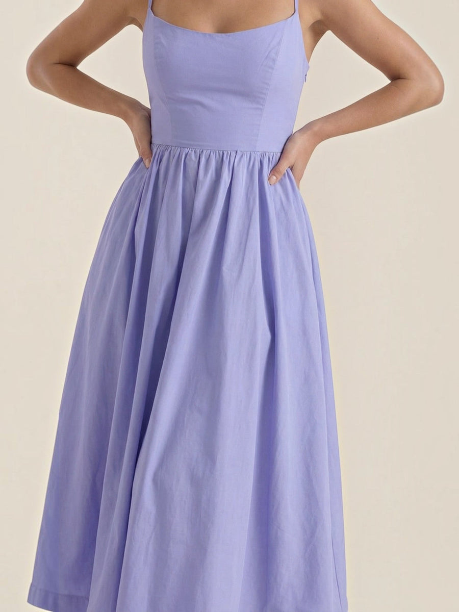 Molly Fitted Bodice Flared Midi Dress