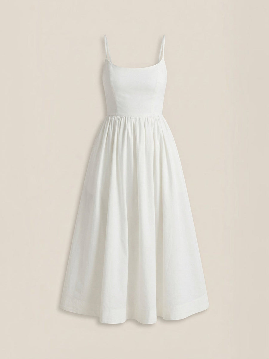 Molly Fitted Bodice Flared Midi Dress