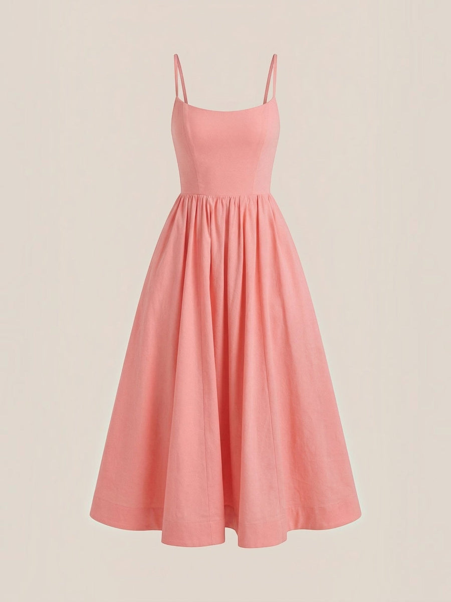 Molly Fitted Bodice Flared Midi Dress