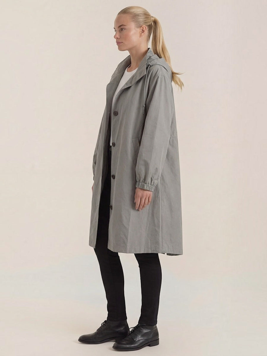 Margie Hooded A Line Raincoat