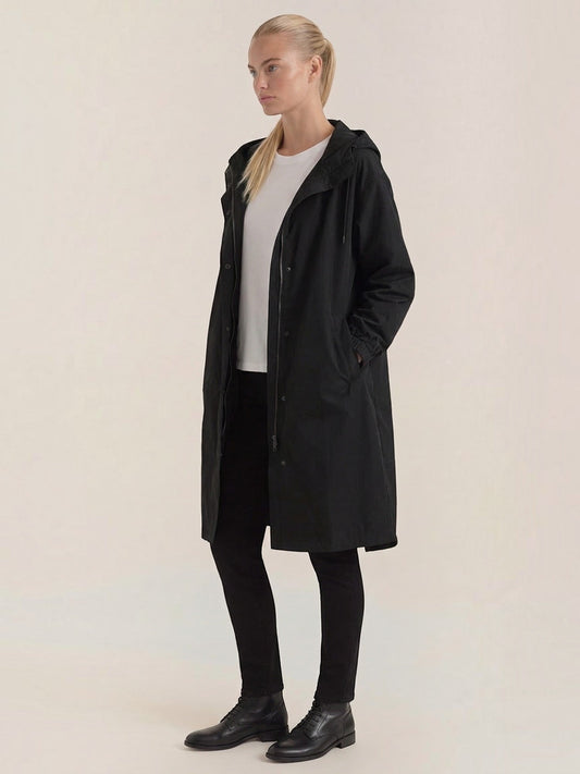 Margie Hooded A Line Raincoat