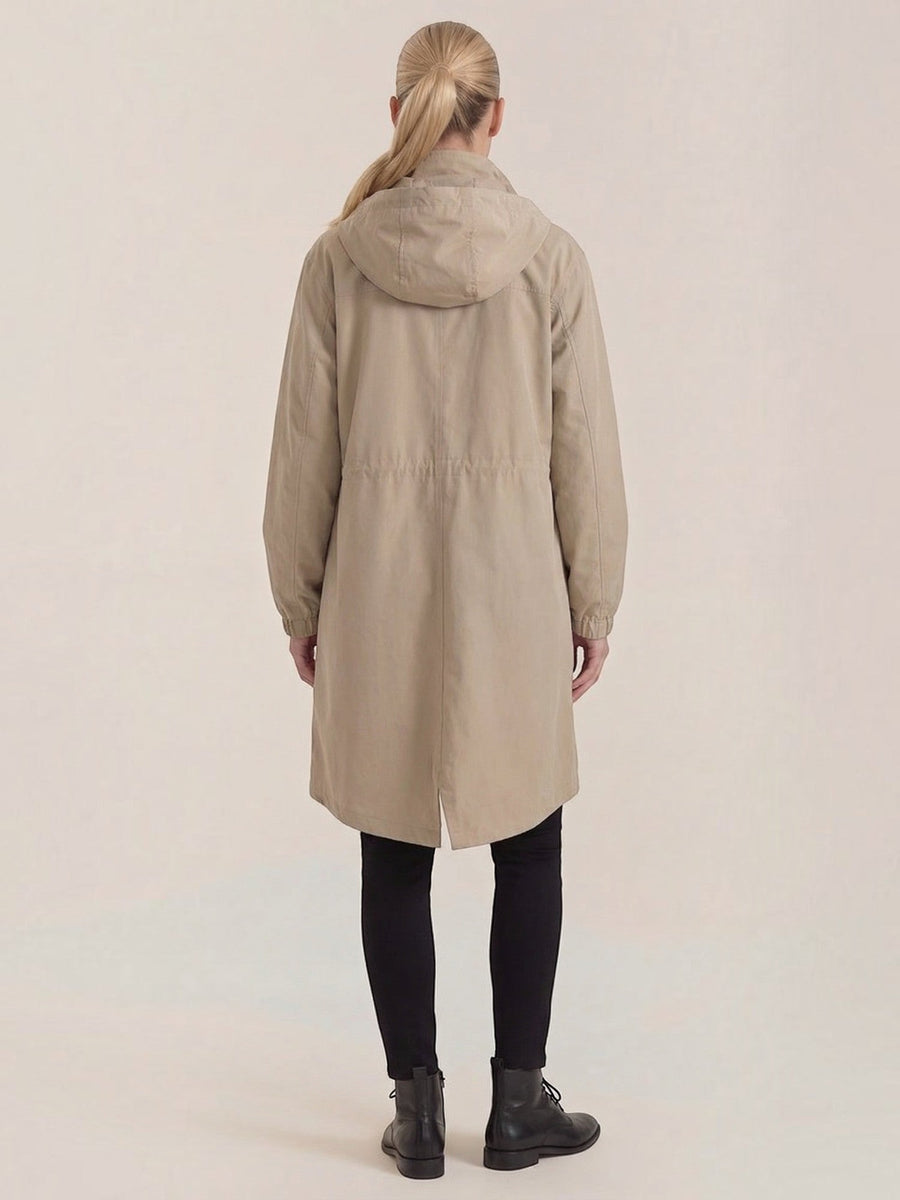 Margie Hooded A Line Raincoat