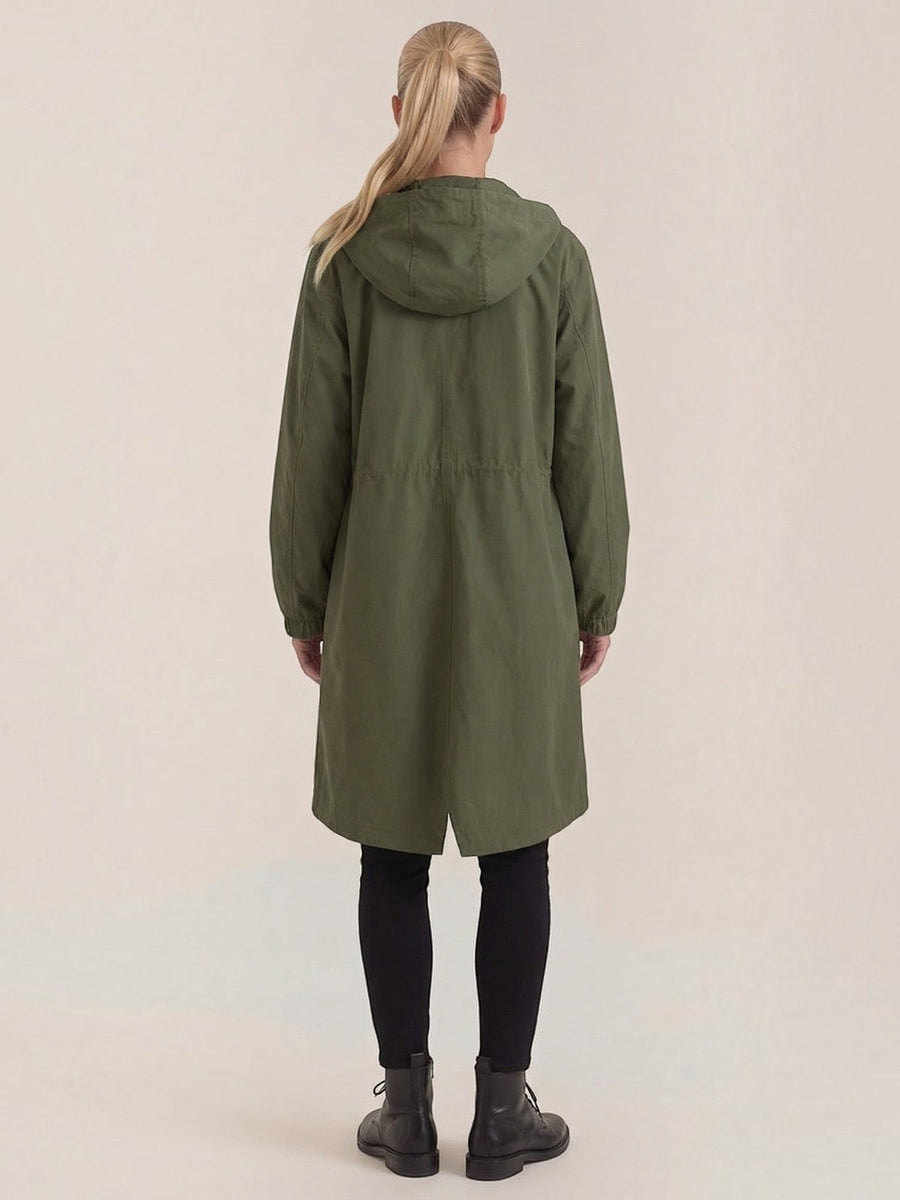 Margie Hooded A Line Raincoat