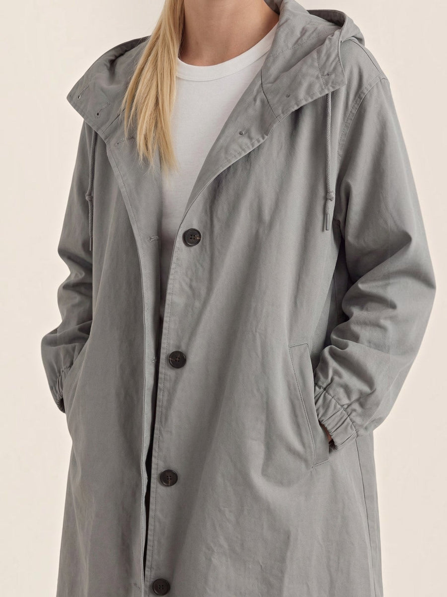 Margie Hooded A Line Raincoat