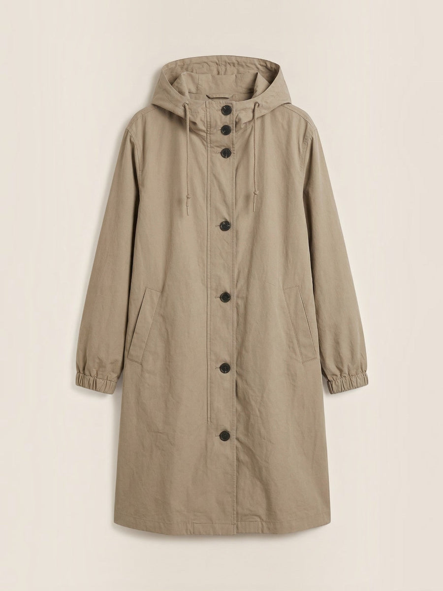 Margie Hooded A Line Raincoat