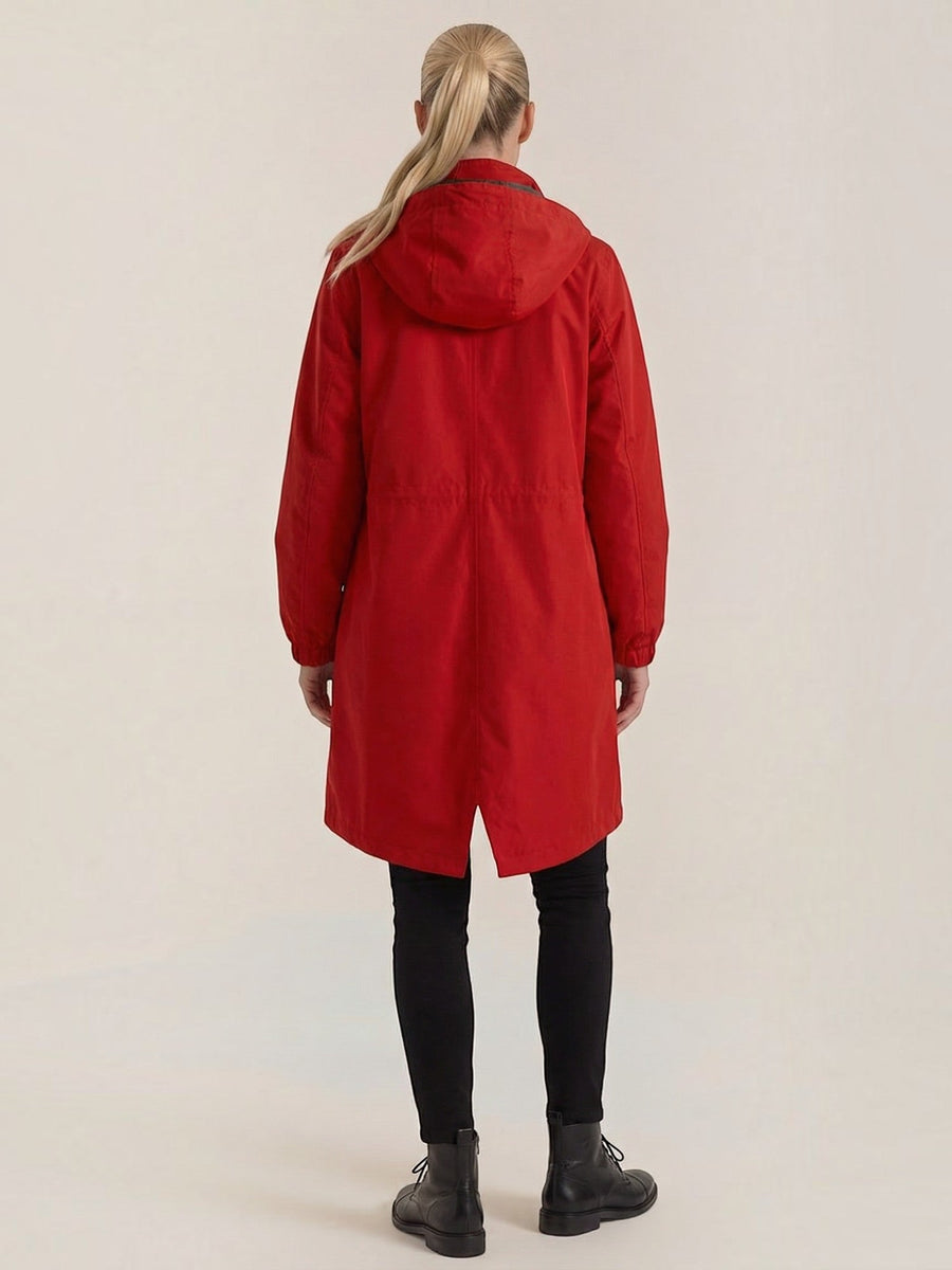 Margie Hooded A Line Raincoat