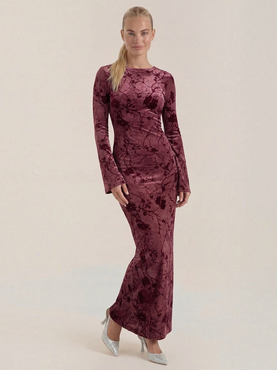Colleen Long Sleeve Floral Maxi Dress