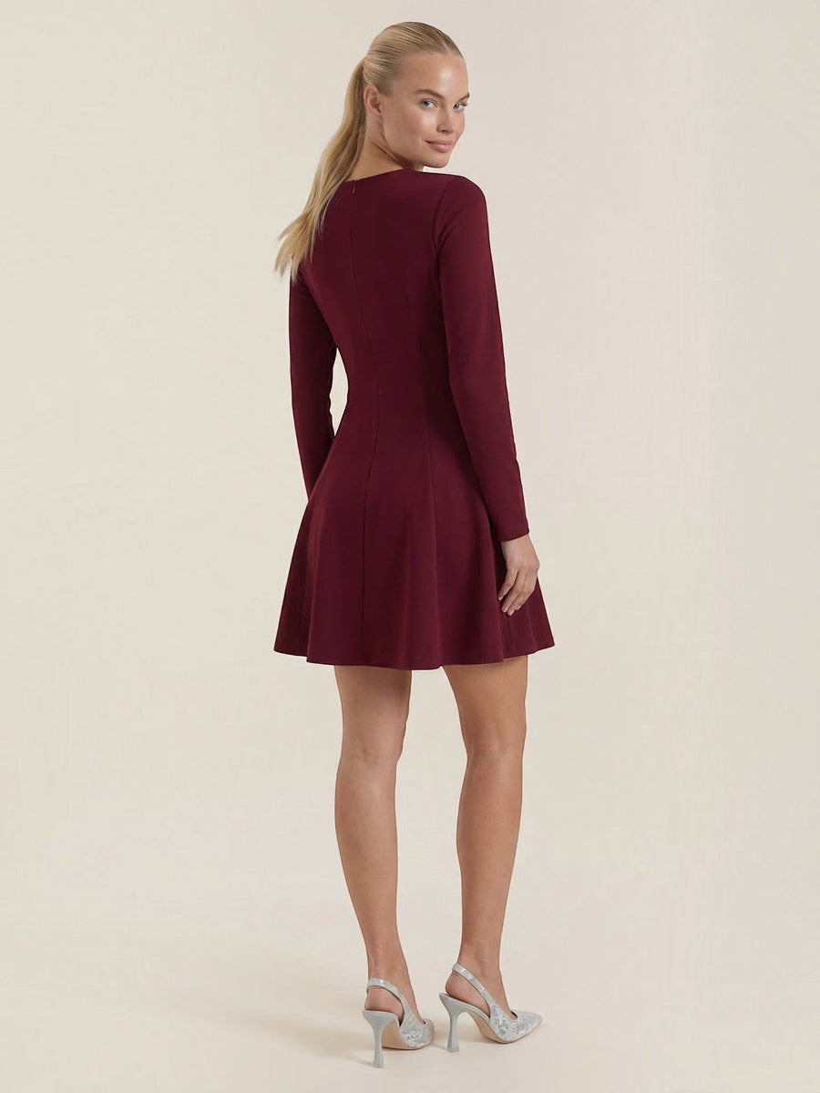 Ebony Long Sleeve Fit and Flare Mini Dress