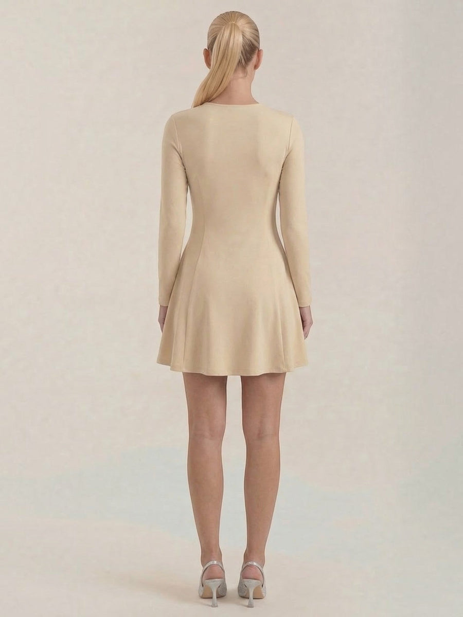 Ebony Long Sleeve Fit and Flare Mini Dress
