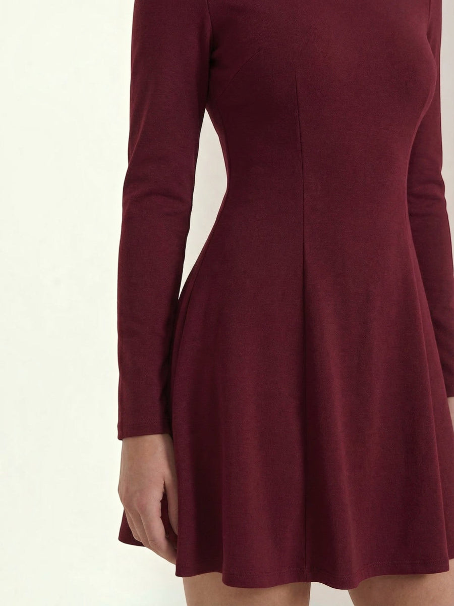 Ebony Long Sleeve Fit and Flare Mini Dress