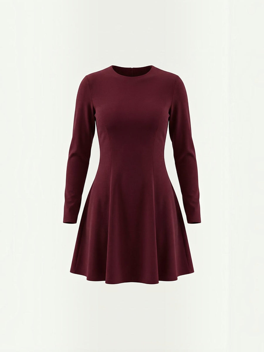 Ebony Long Sleeve Fit and Flare Mini Dress